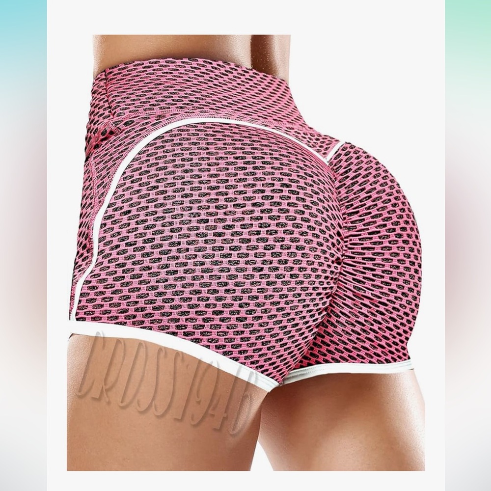 NWOT Women's Pink and Black Gym Shorts